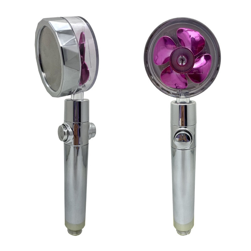 Vortex High Pressure Handheld Showerhead Gold Silver Blue Pink AMB