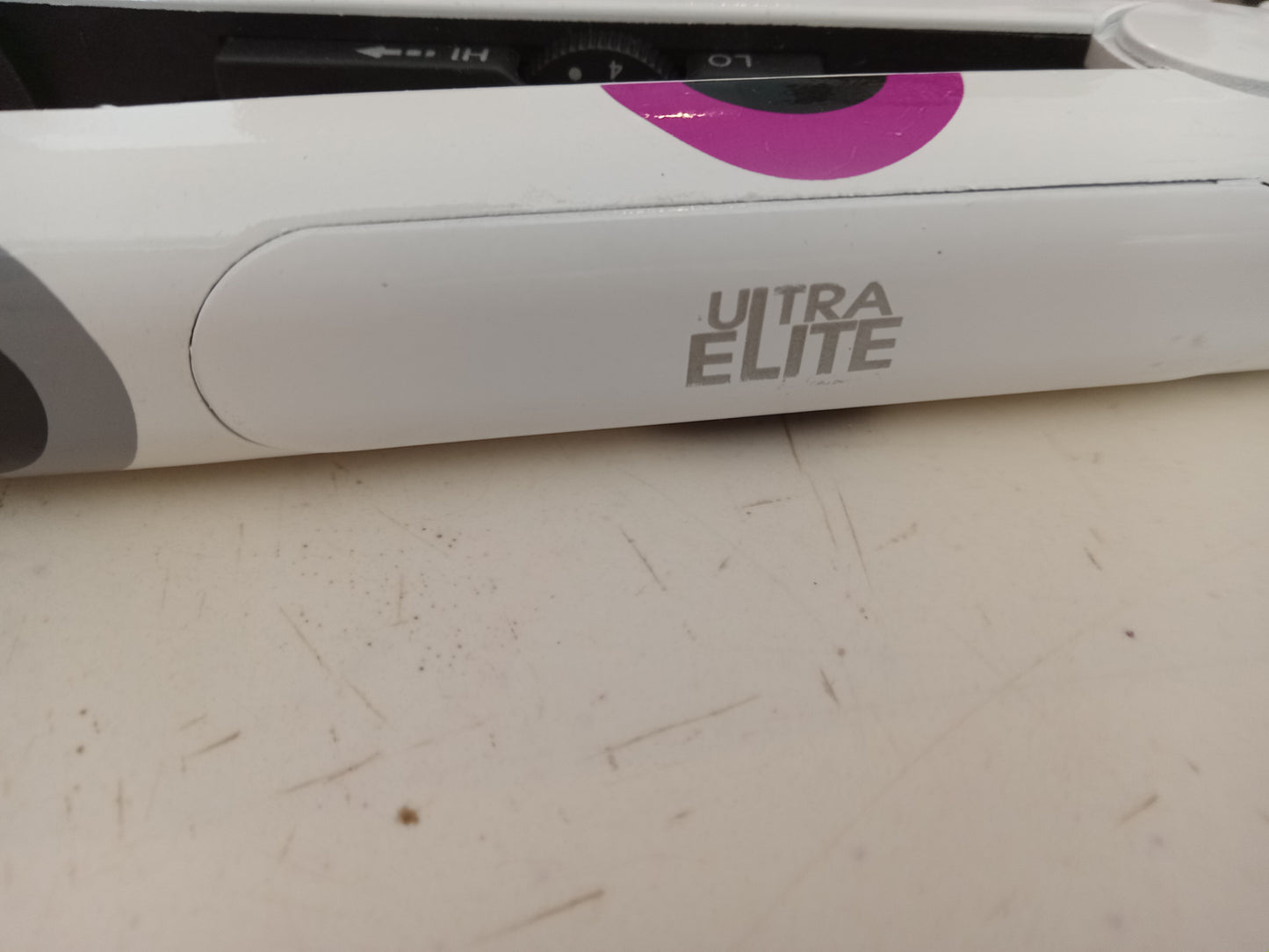 Burmax Tourmaline Ceramic Ultra Elite Flat Iron Hair Straightener Tool, 3.5"x1" Adjustable Heat, USED