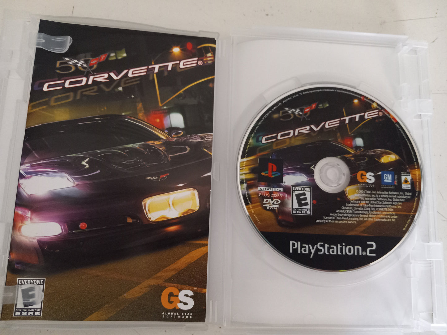 Corvette 50, Playstation 2 PS2 Video Game, Rated E, USED