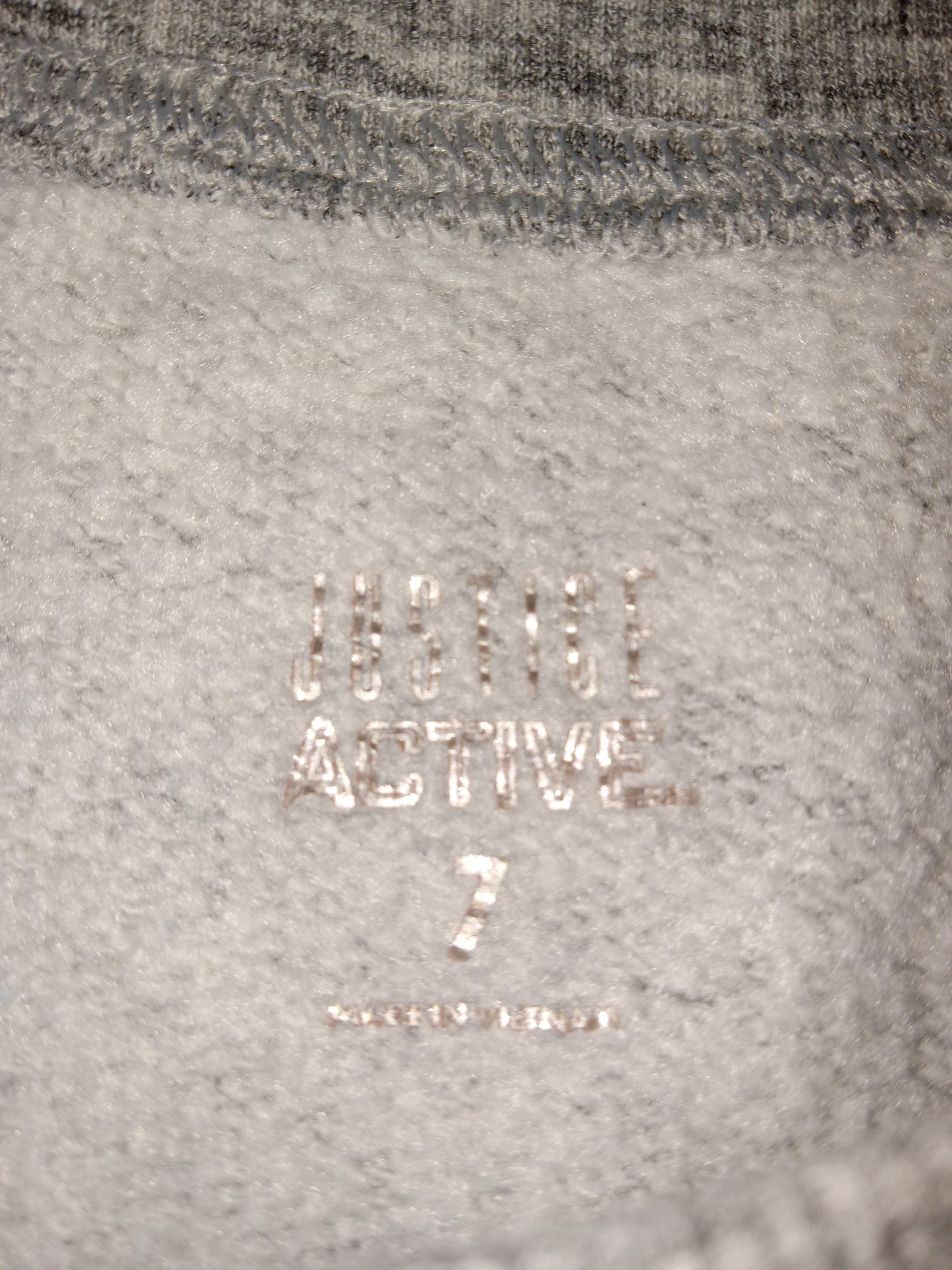 Justice Active Crop Top Gray Size 7 Girls Shirt Long Sleeves, LIKE NEW