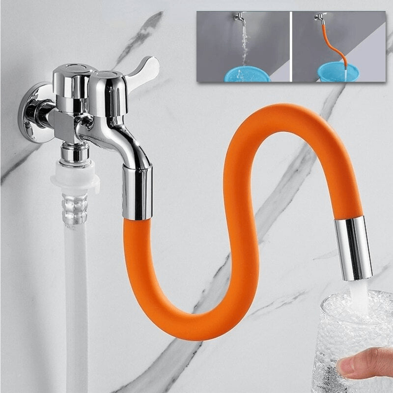 SplashSaver Flexible Universal Faucet Extender 360 Rotation Bathroom/Kitchen NEW