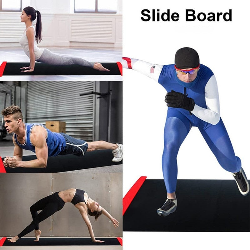 Yoga Pilates Exercise Sliding Mat Improve Skating Skills, Balance, Calorie Burn Many Colors NEW