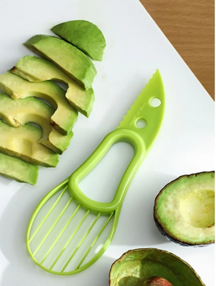 Avocado Slicer Core, Peel, Evenly Slice with Ease Kitchen Utensil NEW