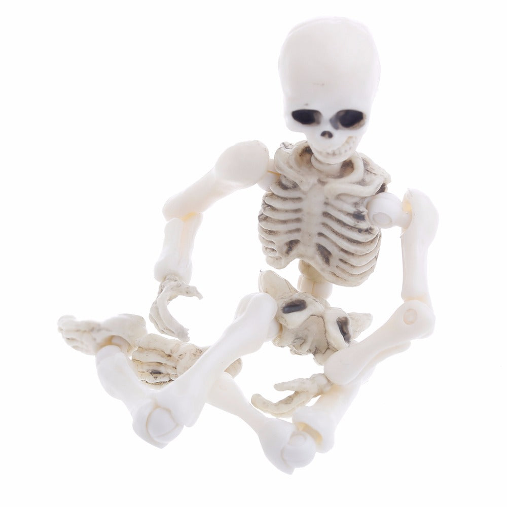 Mr. Bones Skeleton 9cm/3.5" Movable Poseable Articulating Halloween Prop Fun, NEW