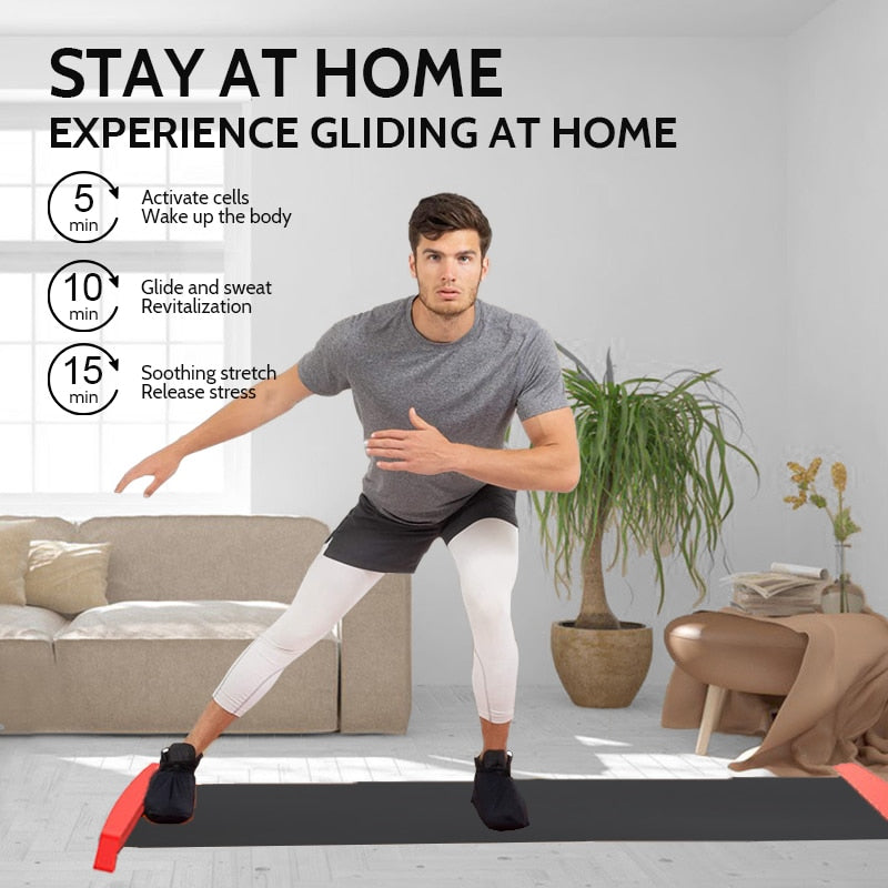 Yoga Pilates Exercise Sliding Mat Improve Skating Skills, Balance, Calorie Burn Many Colors NEW