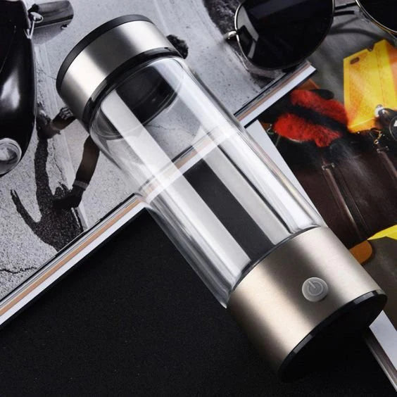 AquaHealth Premier Hydrogen Water Container Silver Bottle AMB