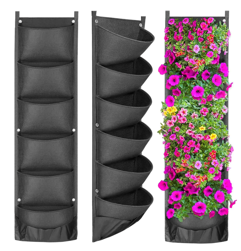 Vertical Hanging Garden Planter Flower Pots Space Saver Outdoor Decor Unique NEW
