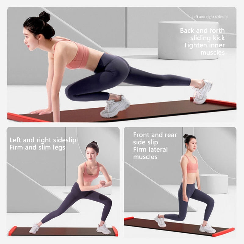 Yoga Pilates Exercise Sliding Mat Improve Skating Skills, Balance, Calorie Burn Many Colors NEW