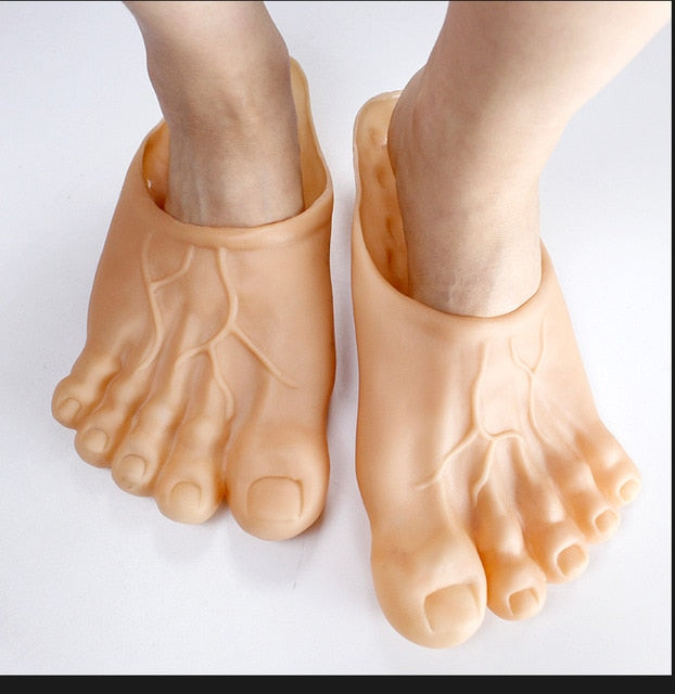 Bare Feet Big Foot Slippers Slip-ons Shoes Costume Accessory Halloween Cosplay Hobbit, Hulk Feet NEW