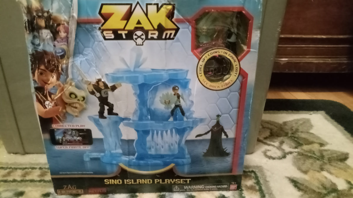 Bandai Zak Storm Sino Island Playset with Action Figure (Open Box / Damaged Outer Packaging)