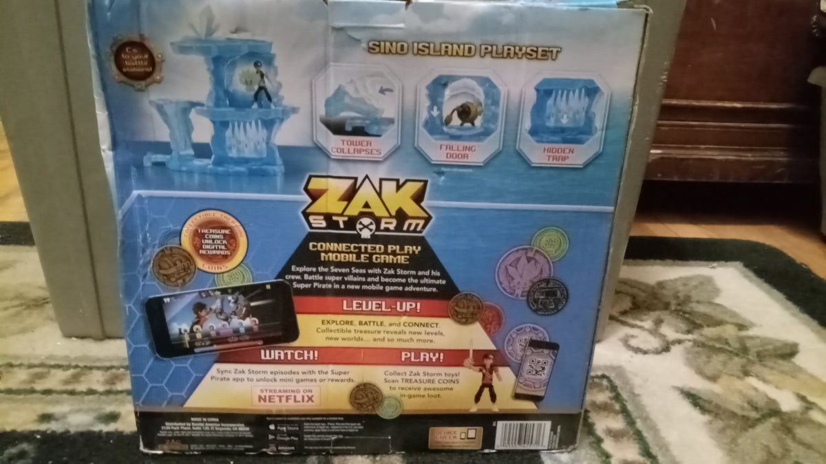Bandai Zak Storm Sino Island Playset with Action Figure (Open Box / Damaged Outer Packaging)