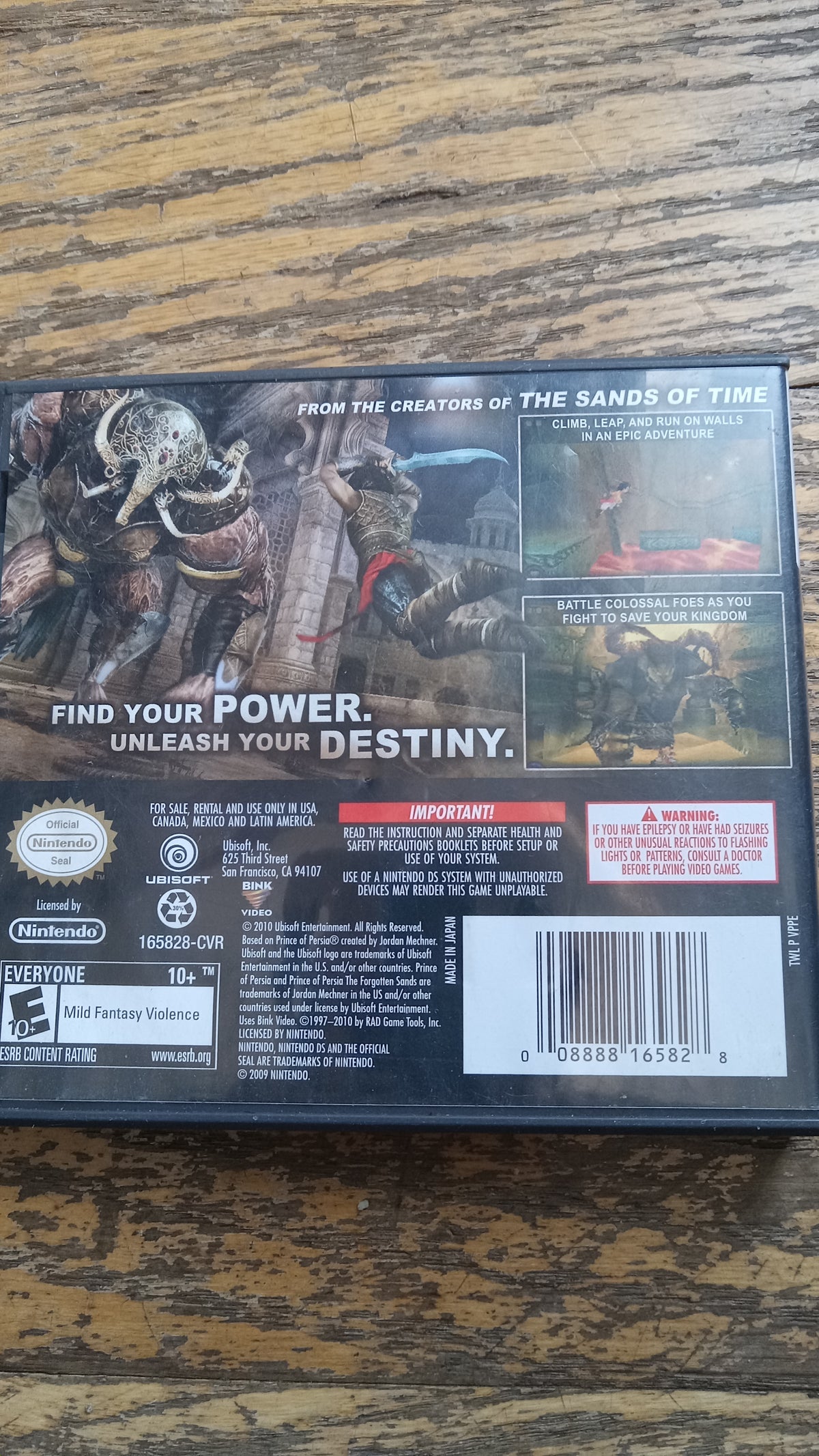 Prince of Persia: The Forgotten Sands - Nintendo DS USED