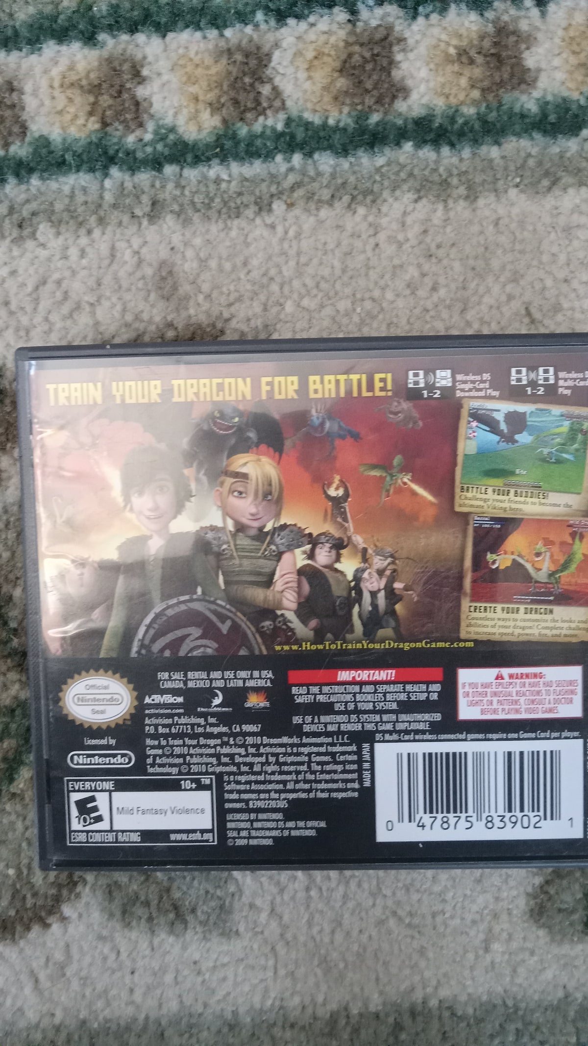 How to Train Your Dragon (Nintendo DS) USED