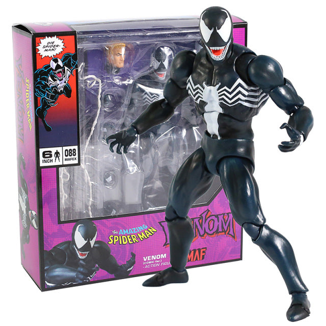 Marvel Avengers Action Figures 6": Spiderman, Thor, Ironman, Deadpool, Venom, Iron Spider by Mafex Poseable Articulating, NEW