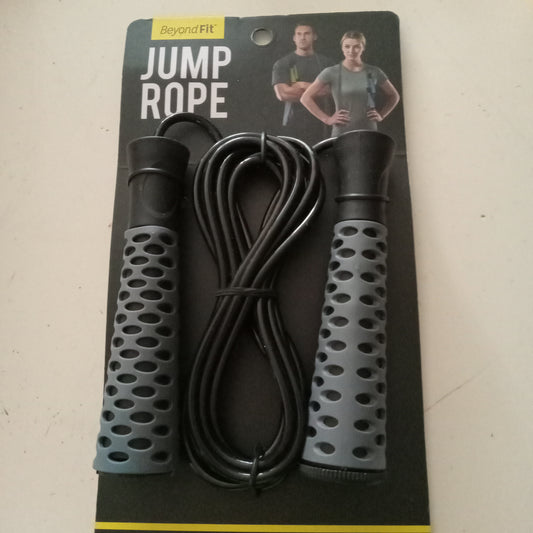 Jump Rope, Beyond Fit, 9FT Rope, Lightweight, Cardio Workouts, Black/Blue, NEW