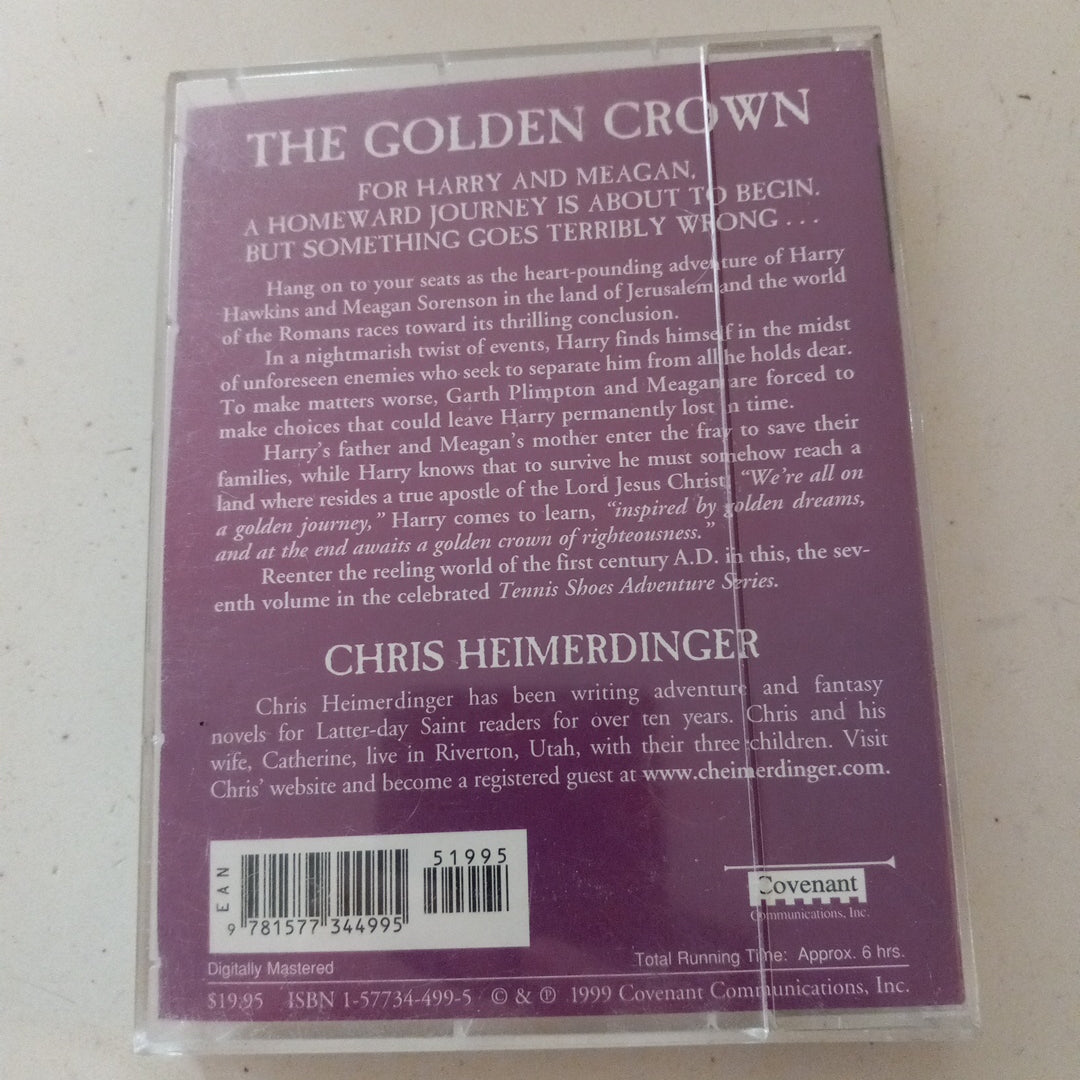 The Golden Crown, by Chris Heimerdinger, Book on Cassette Tapes (2 of 4 only), RARE USED