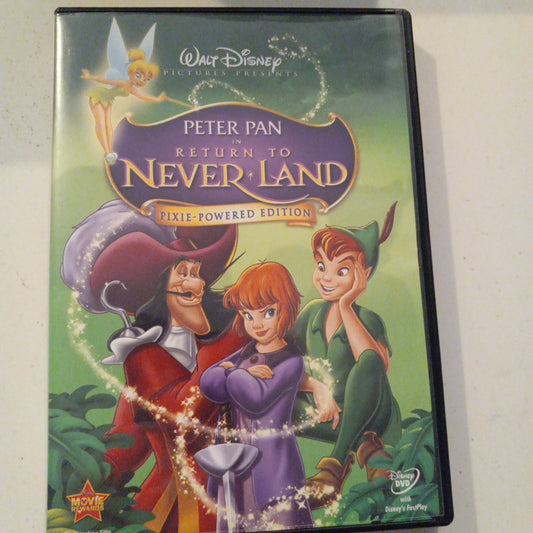 Peter Pan in Return To Never Land, Pixie Powered Ed. DVD Movie, Widescreen, Rated G, USED