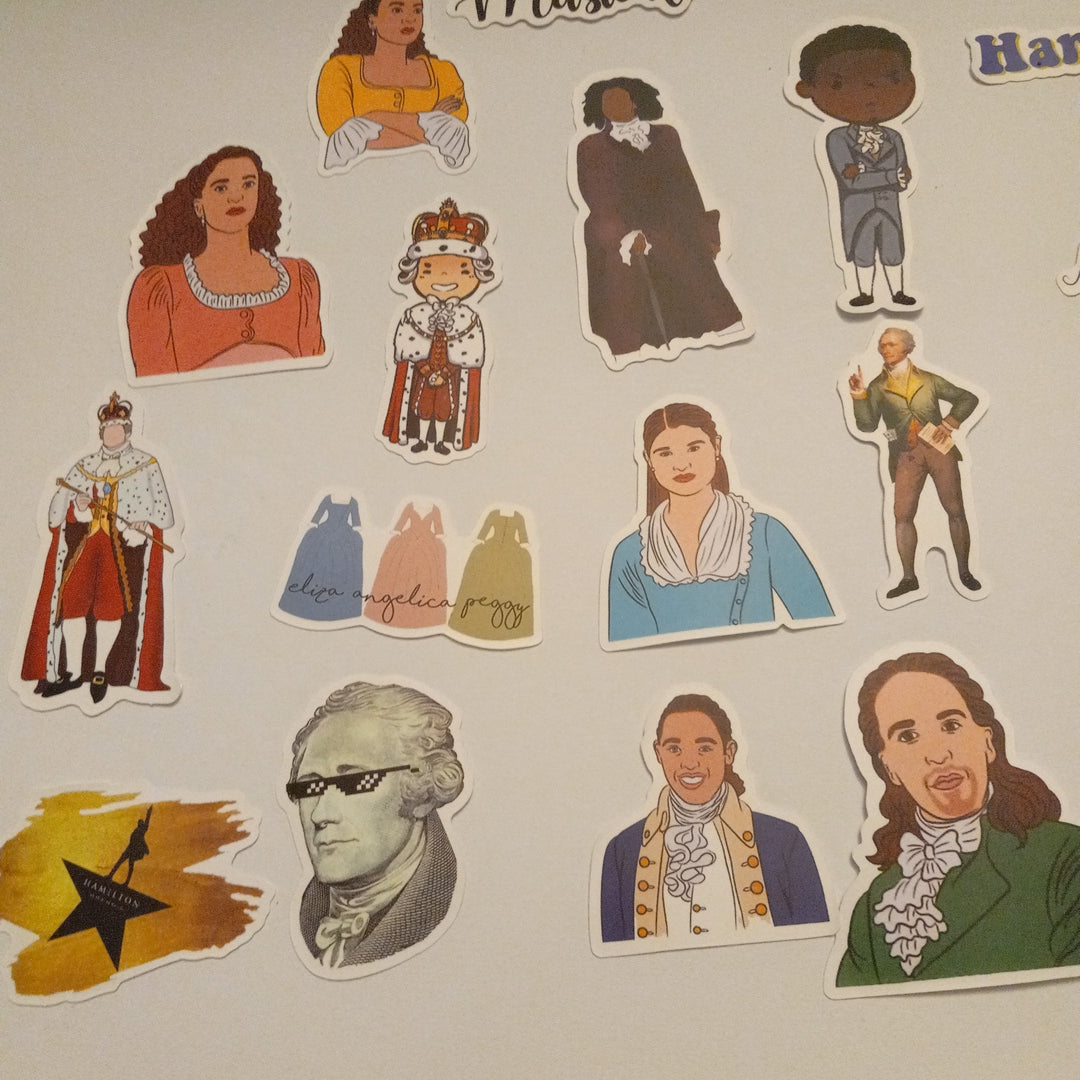 Founding Fathers Variety Pack of 52 Stickers, George Washington, Hamilton, USA History NEW
