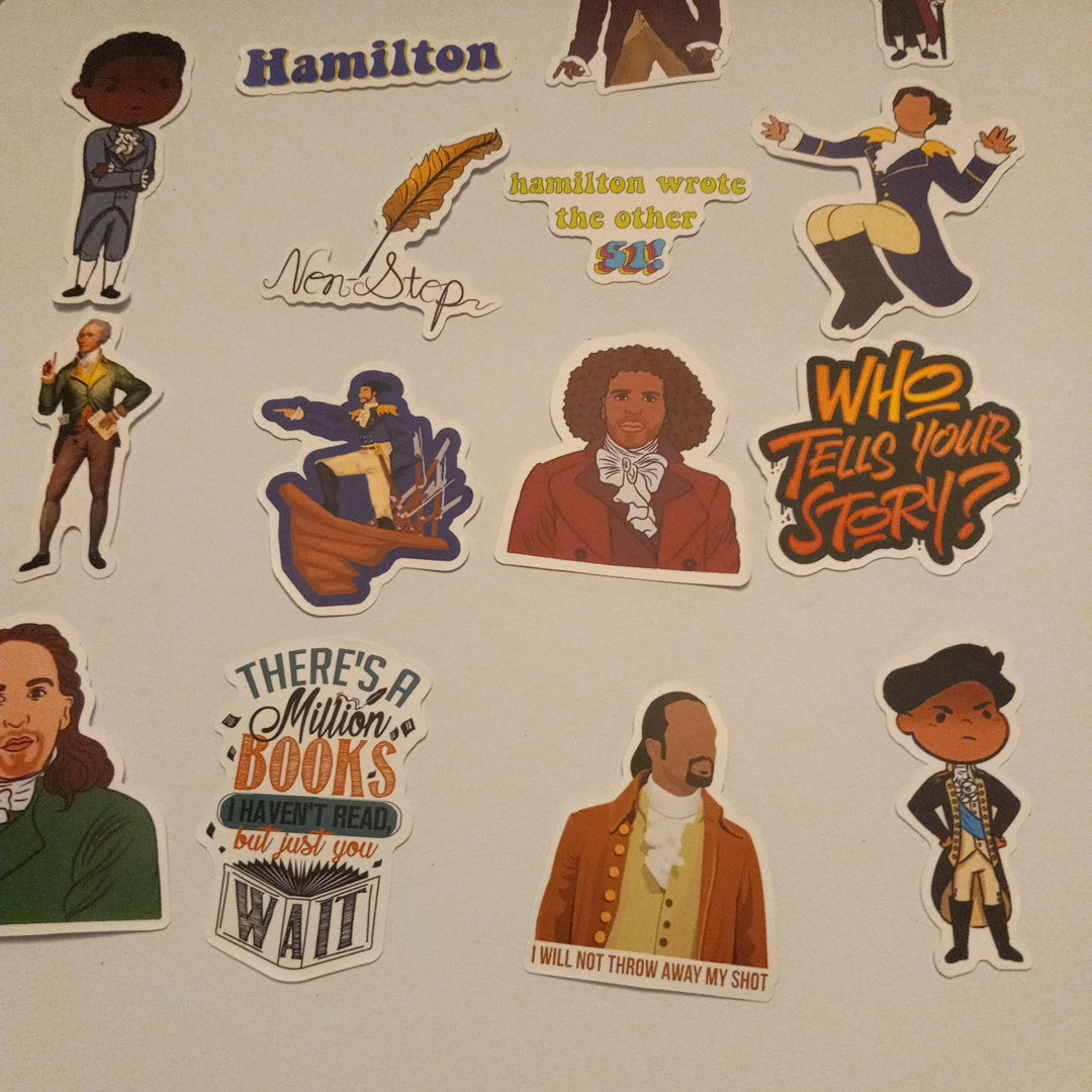 Founding Fathers Variety Pack of 52 Stickers, George Washington, Hamilton, USA History NEW