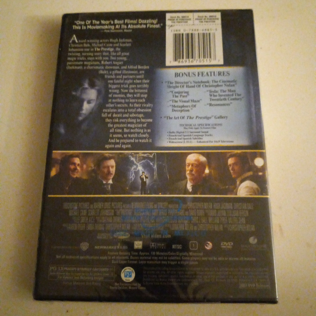 The Prestige, DVD Movie, Hugh Jackman Widescreen, Rated PG-13, NEW/USED