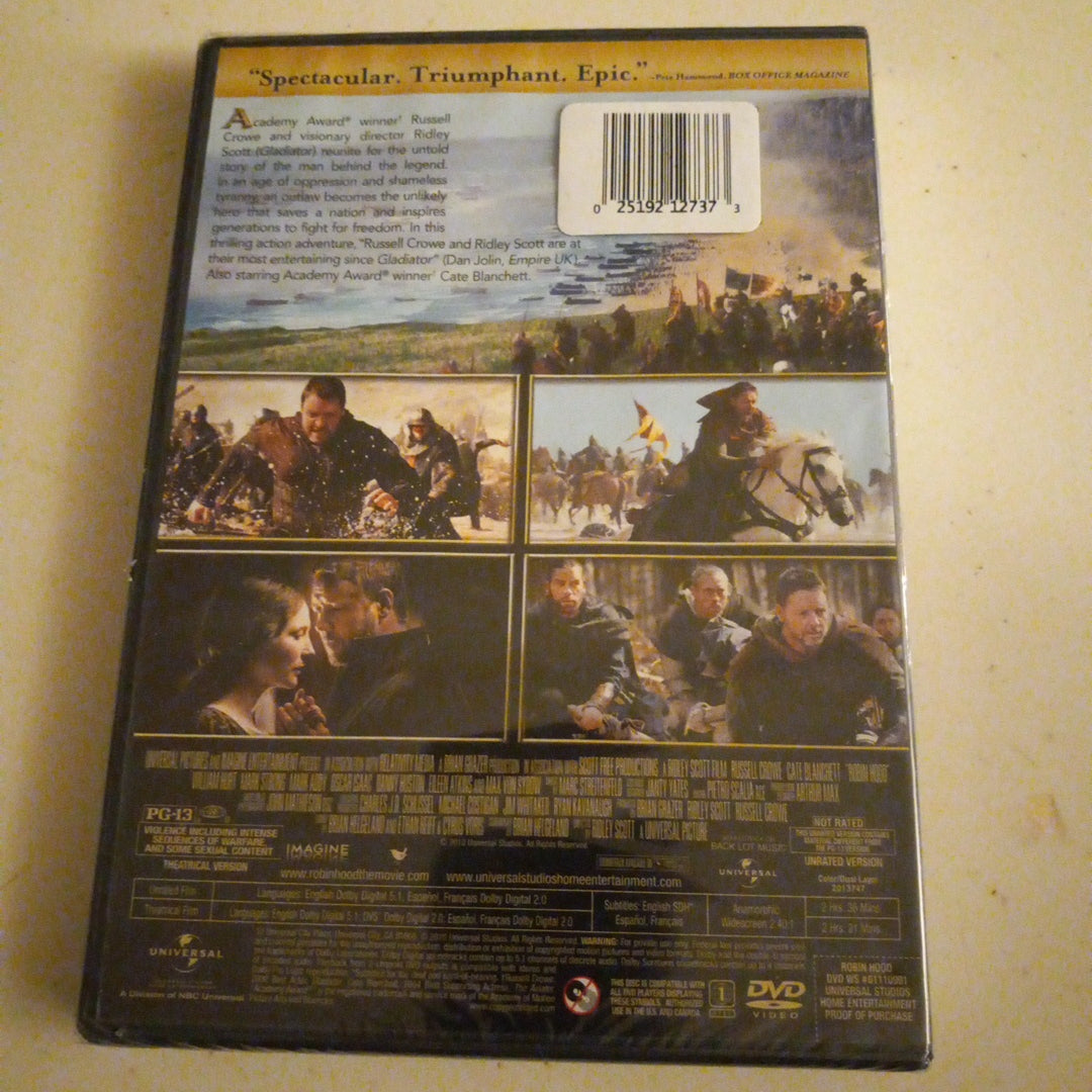 Robin Hood, DVD Movie, Russell Crowe Widescreen, Rated PG-13, NEW