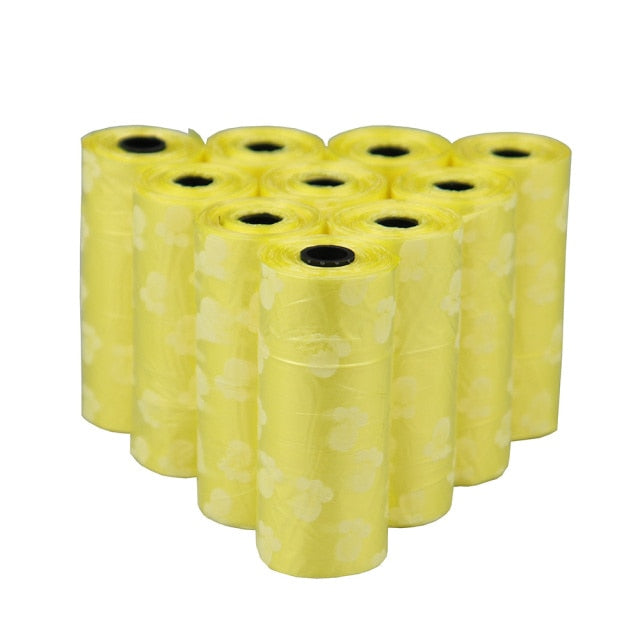 5 Rolls of Disposable Pet Dog Poop Bags (75 Bags total) + Dispenser NEW