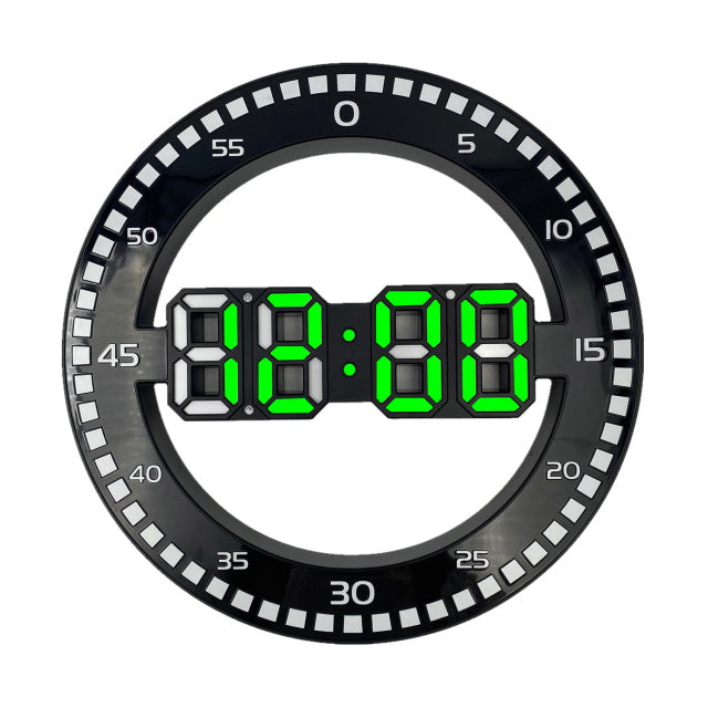 LED Digital Wall Clock Modern Stylish Design Built-in Temperature Date Display NEW