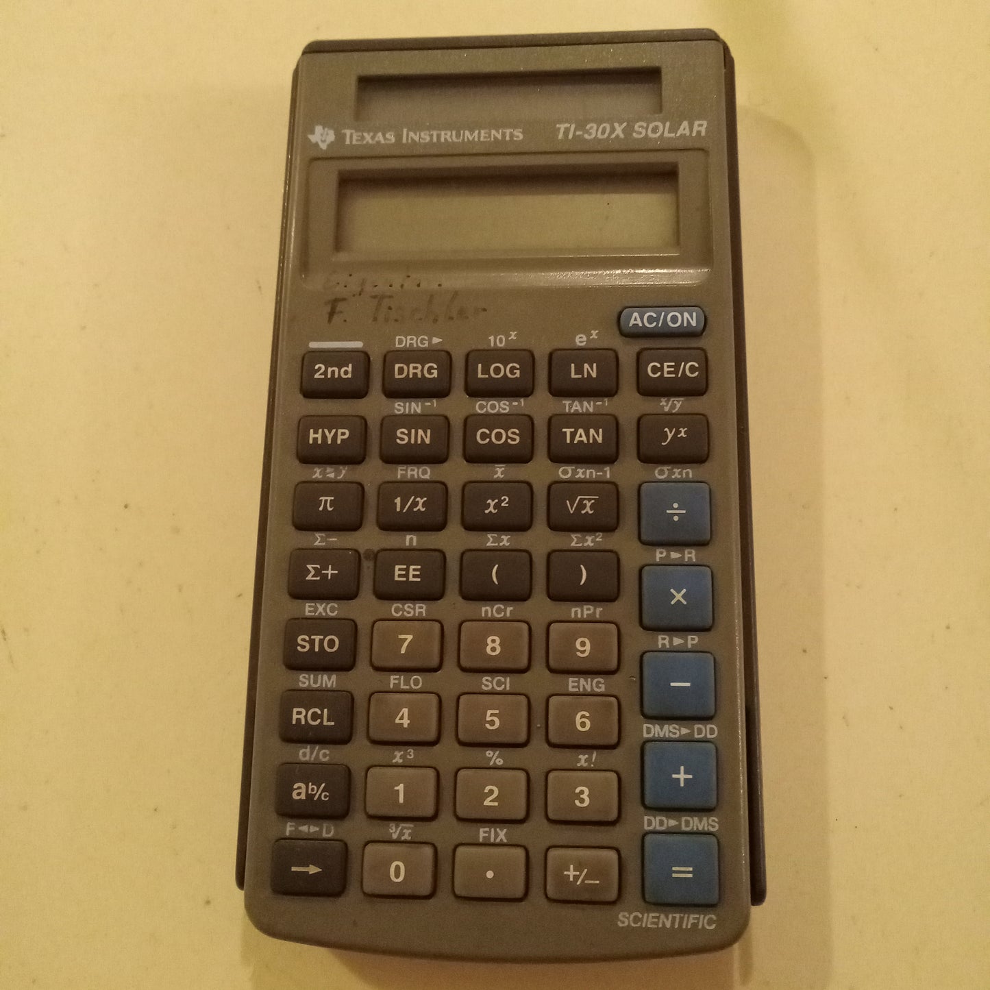 Calculator, Texas Industries TI-30X Scientific Solar, +Protective Cover, USED