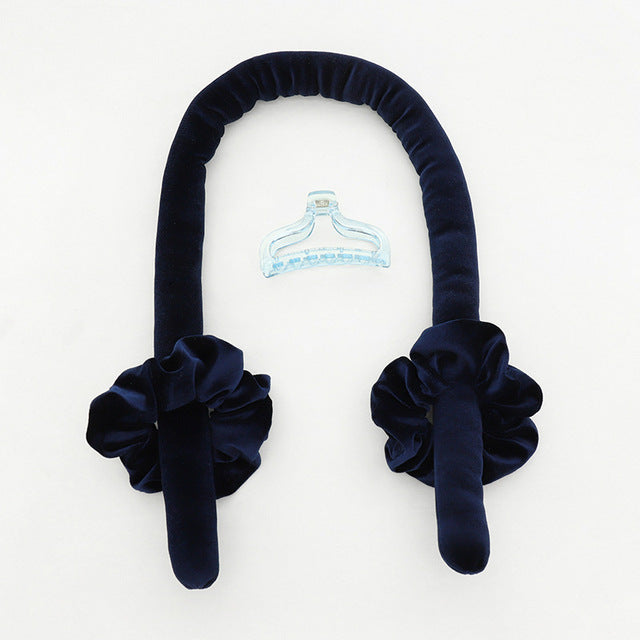 Soft Pearl Cotton Hair Curler No heat Damage Or Breakage Clips Mauve Blue Pink Red Yellow Black Green AMB