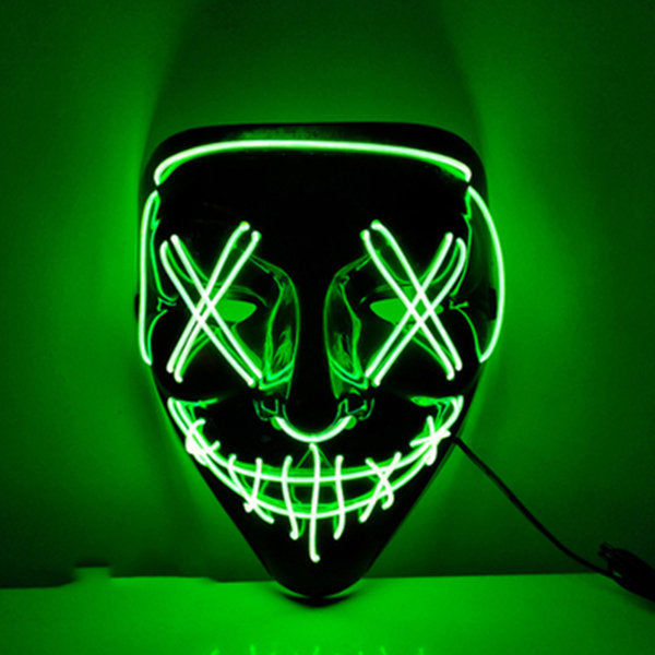 LED Illuminated Purge Mask 3 Light Modes Halloween Accessory Cosplay NEW