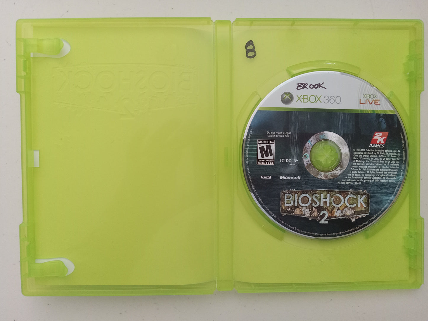 Bioshock 2 Xbox 360 Video Game, Rated M, USED