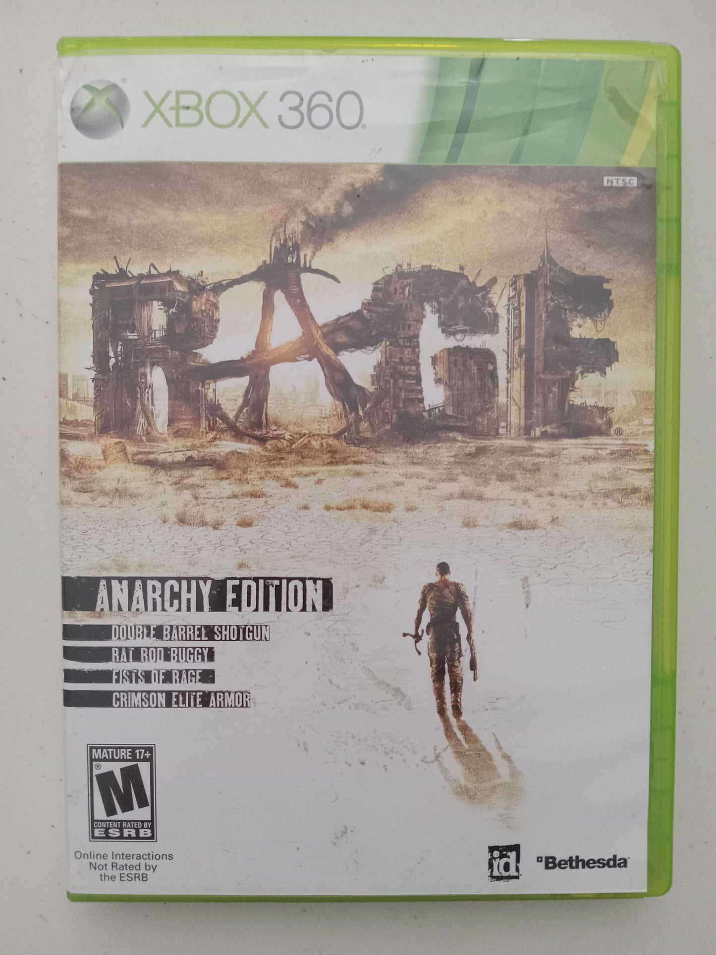 Rage Anarchy Edition Xbox 360 Video Game, 3 Discs, Rated M, USED