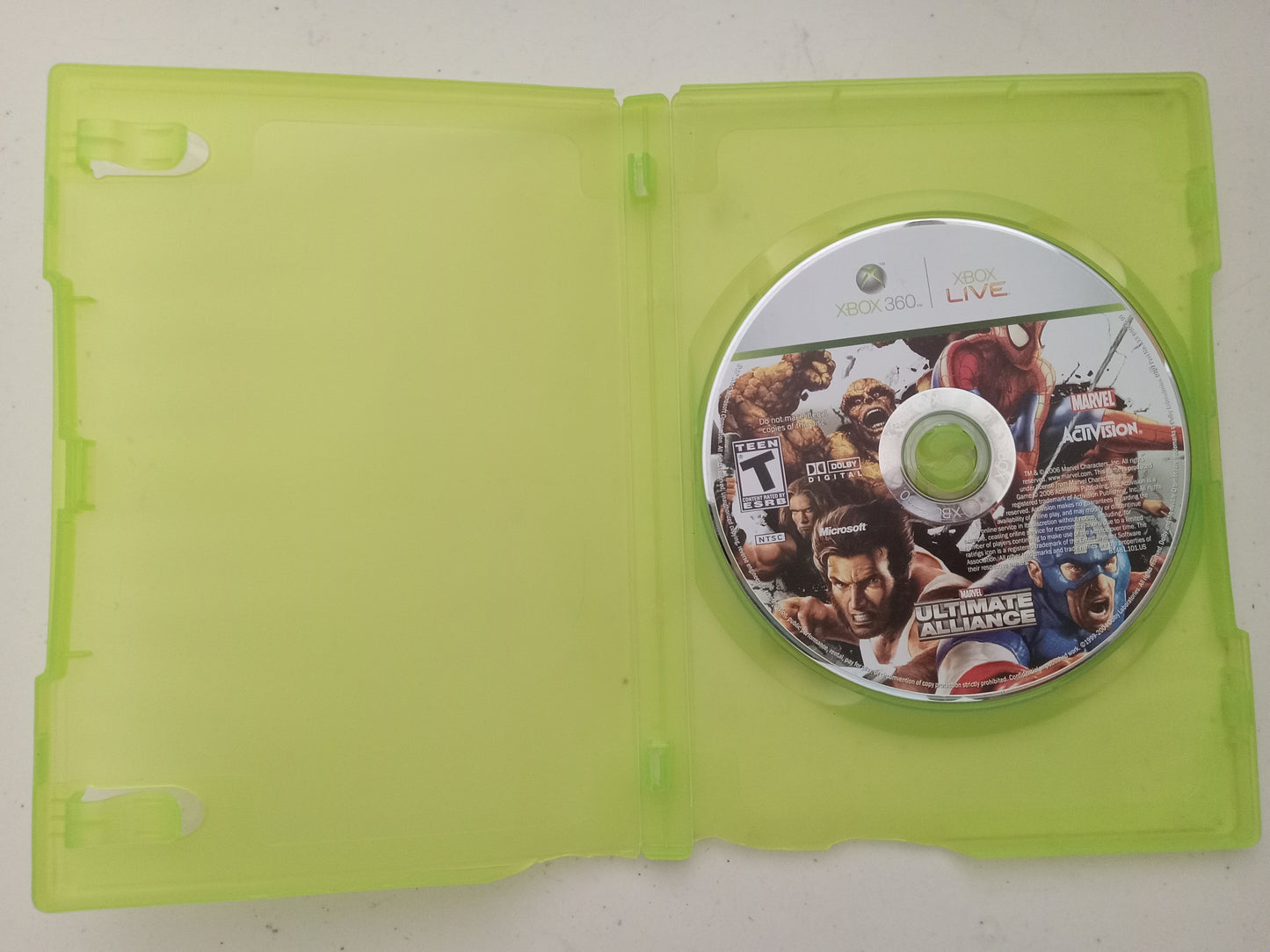 Marvel Ultimate Alliance Xbox 360 Video Game, Rated T, USED