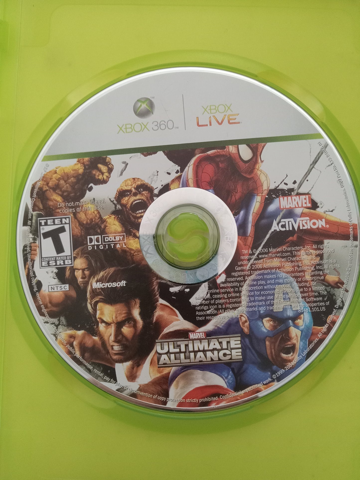 Marvel Ultimate Alliance Xbox 360 Video Game, Rated T, USED