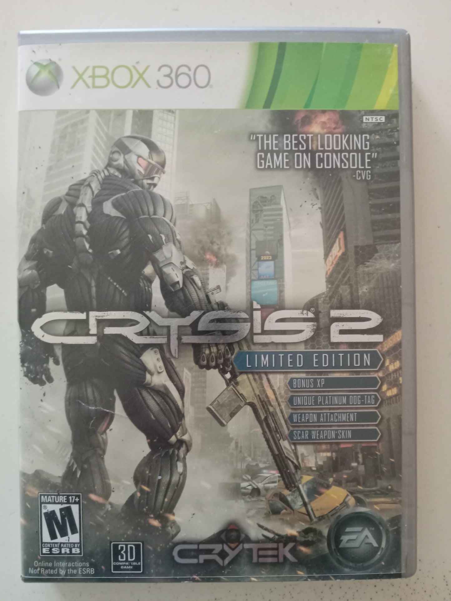 Crysis 2 Limited Edition Xbox 360 Video Game, Rated M, USED