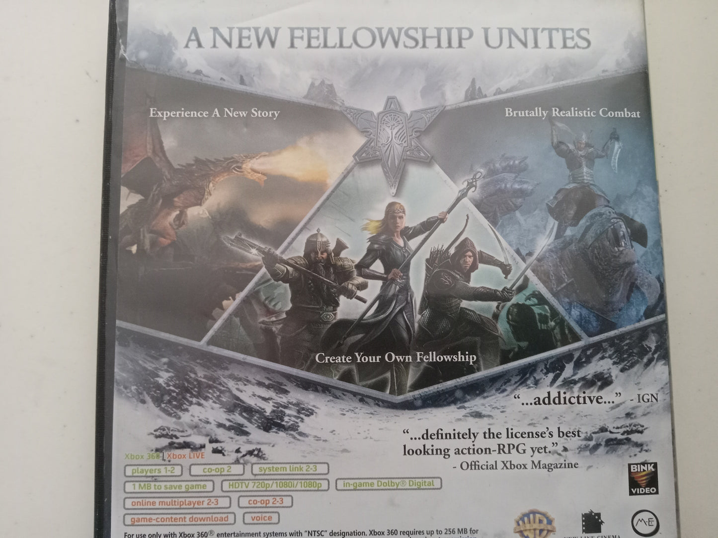 Lord of the Rings War in the North, Xbox 360 Video Game, Rated M, USED