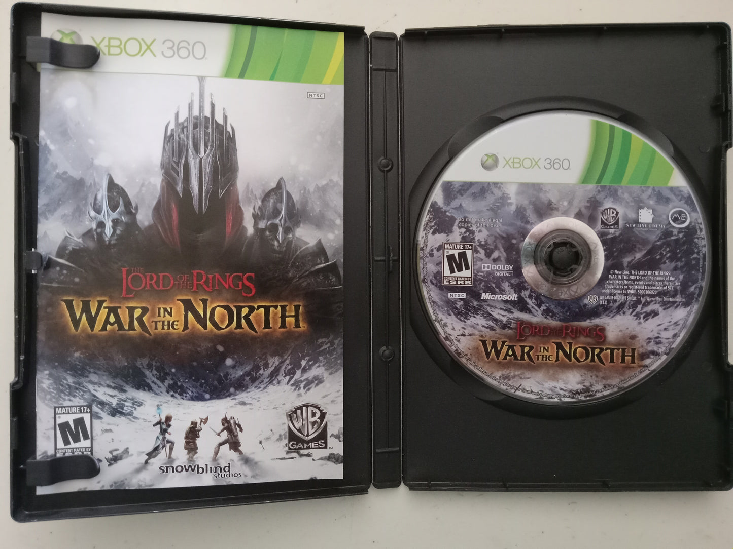 Lord of the Rings War in the North, Xbox 360 Video Game, Rated M, USED