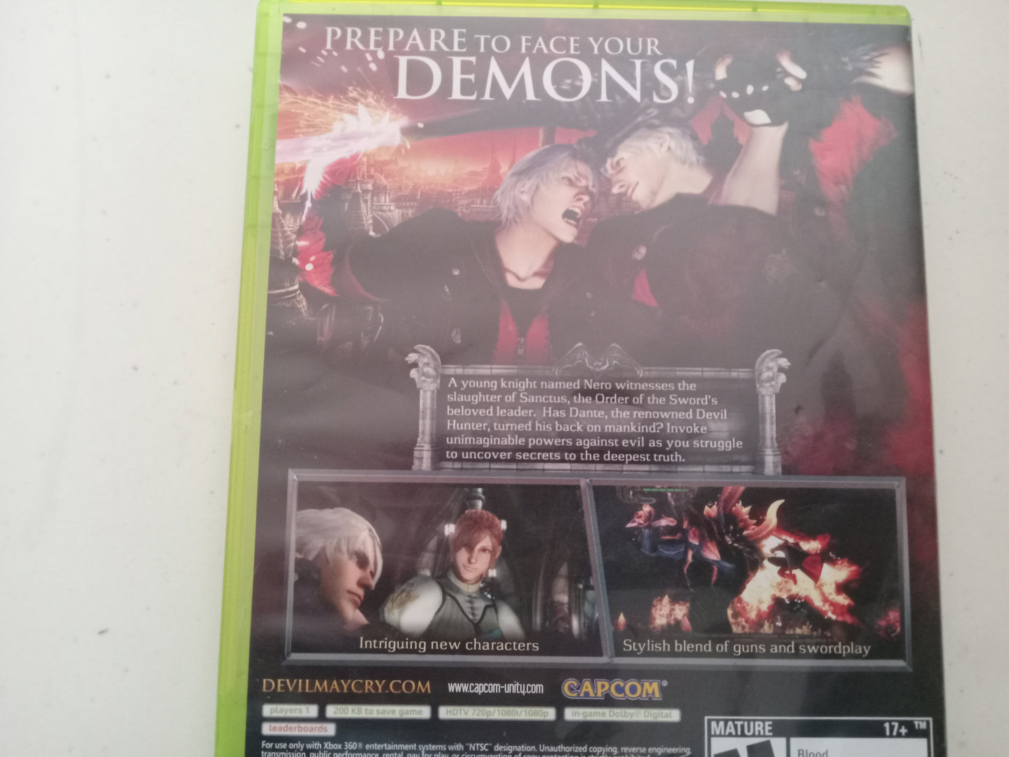Devil May Cry 4, Xbox 360 Video Game, Rated M, USED
