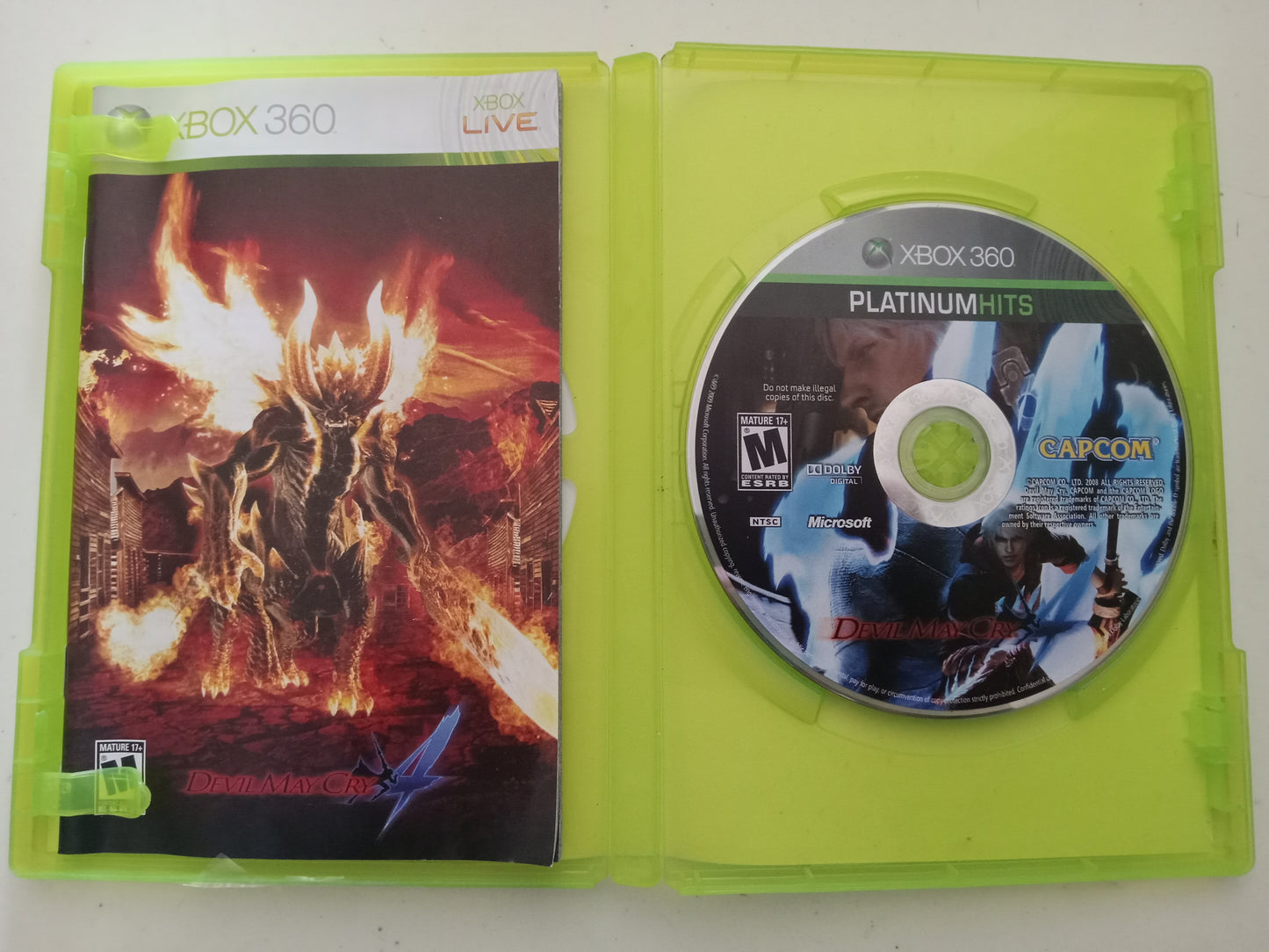 Devil May Cry 4, Xbox 360 Video Game, Rated M, USED