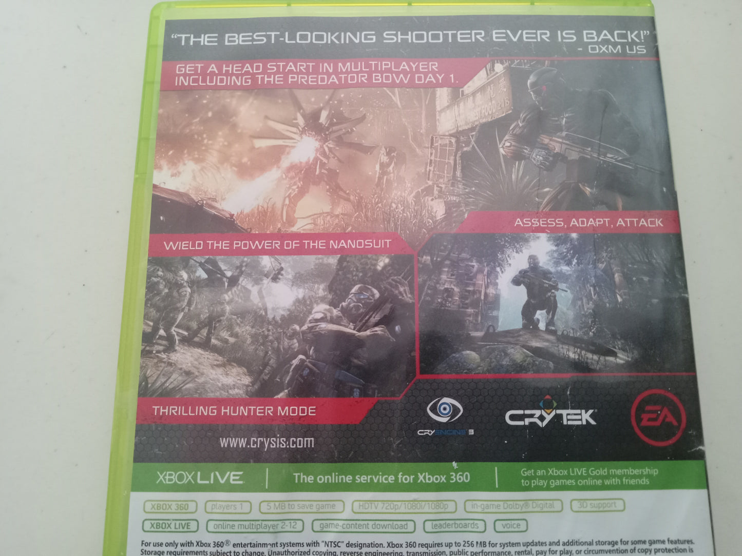 Crysis 3, Hunter Edition, Xbox 360 Video Game, Rated M, USED