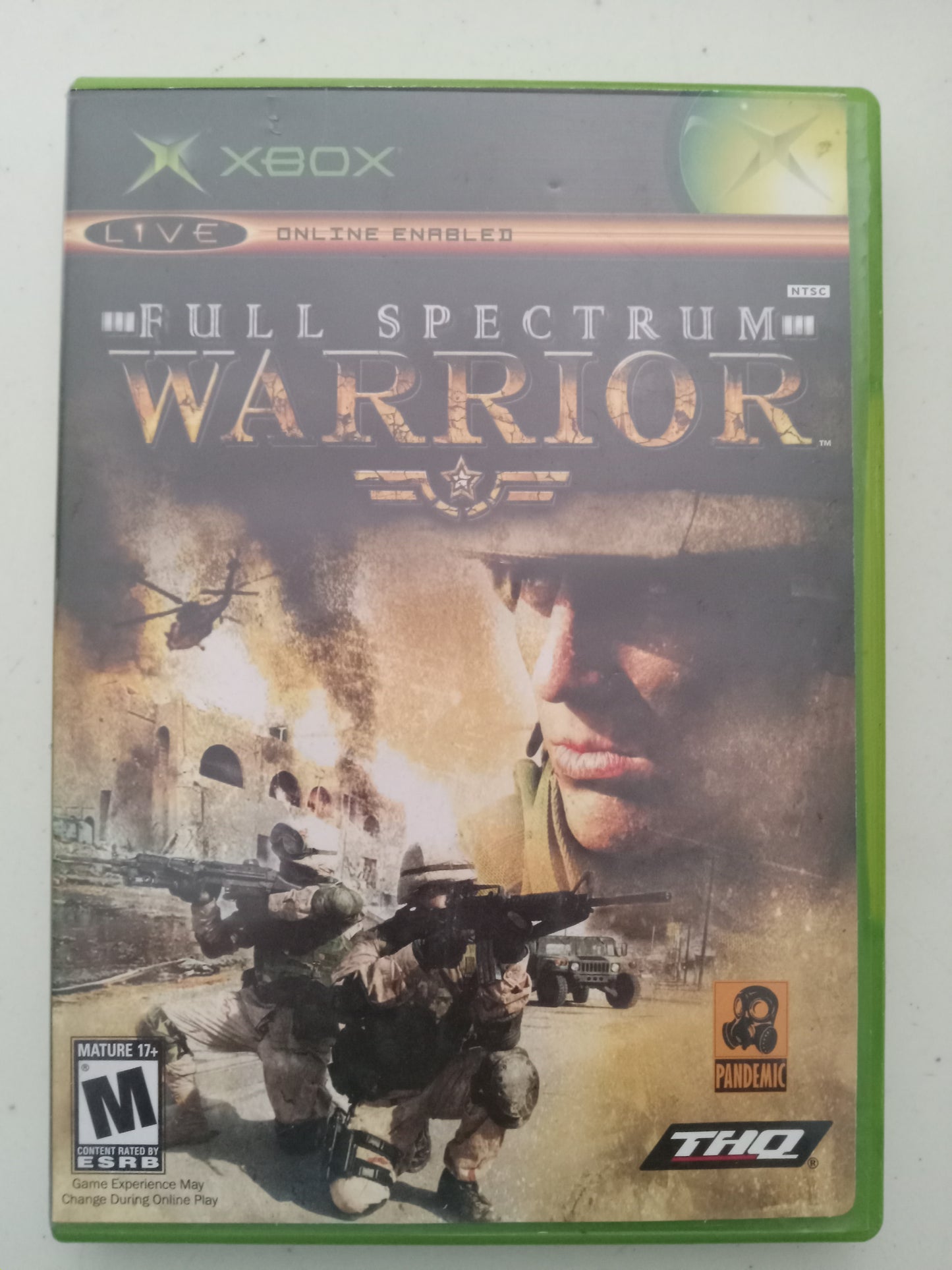 Full Spectrum Warrior, original Xbox Video Game, Rated M, USED