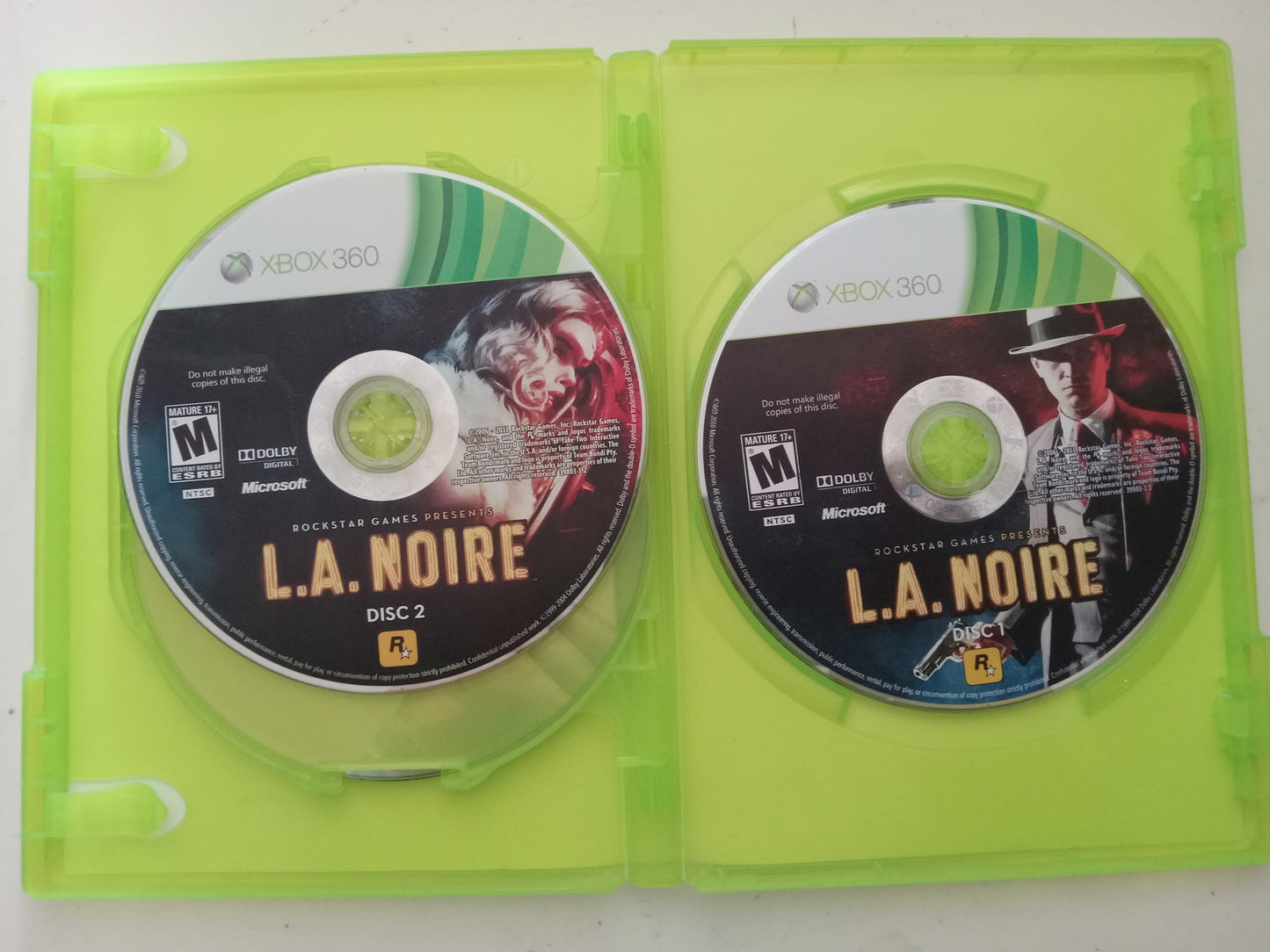 L.A. Noire, Xbox 360 Video Game (3 Discs), Rated M, USED