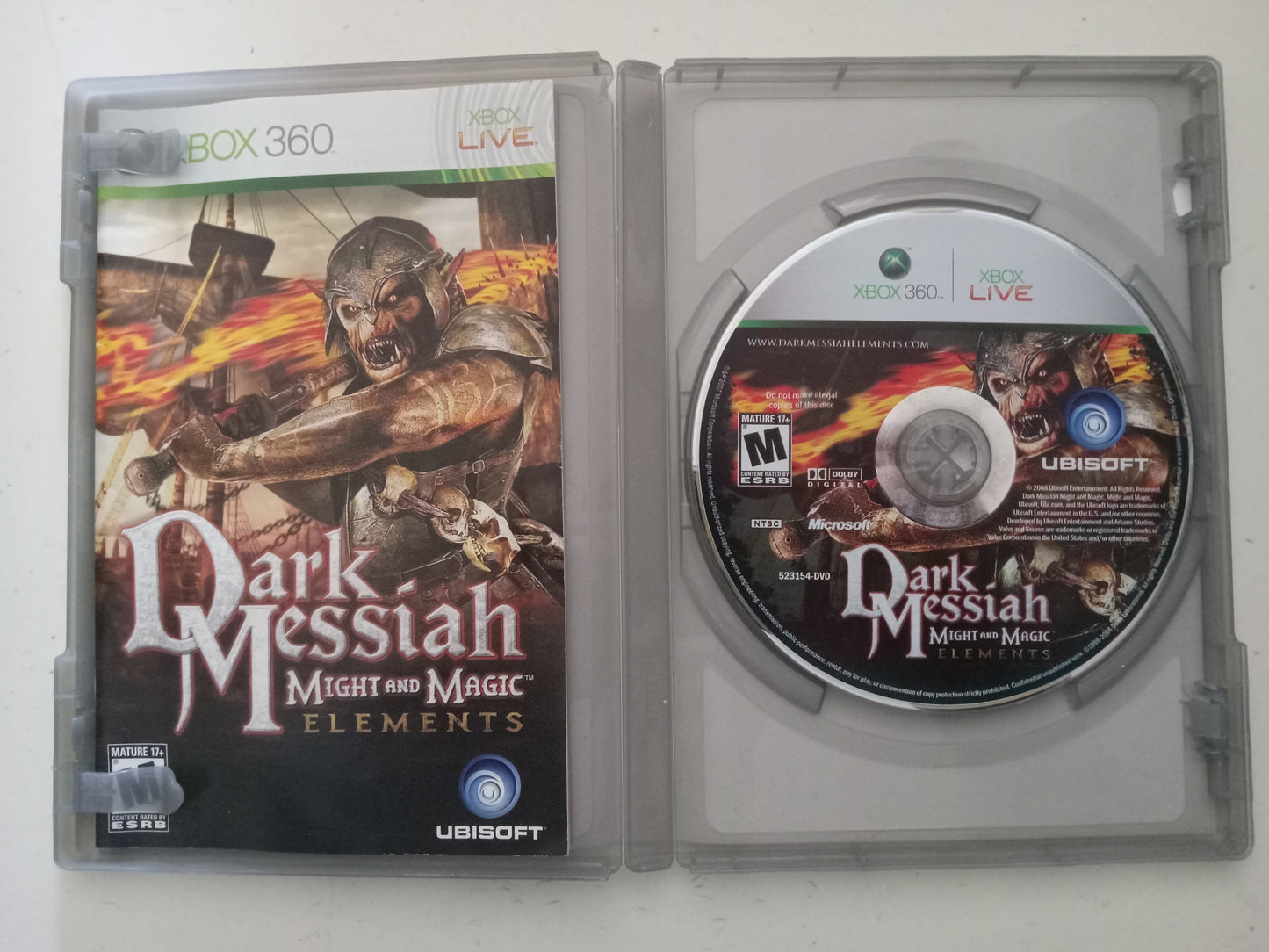 Dark Messiah, Might and Magic Elements, Xbox 360 Video Game, Rated M, USED
