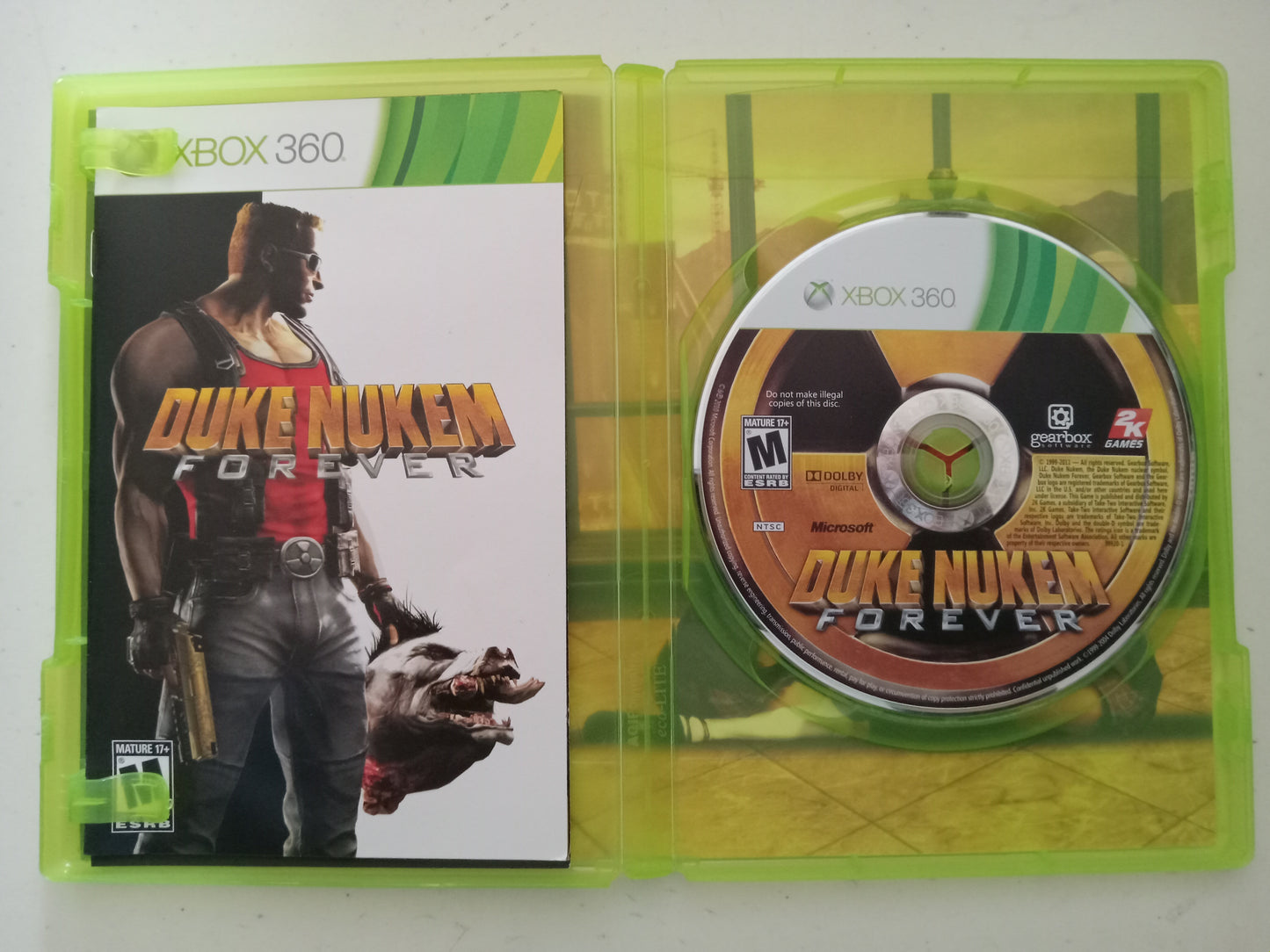 Duke Nukem Forever, Xbox 360 Video Game, Rated M, USED