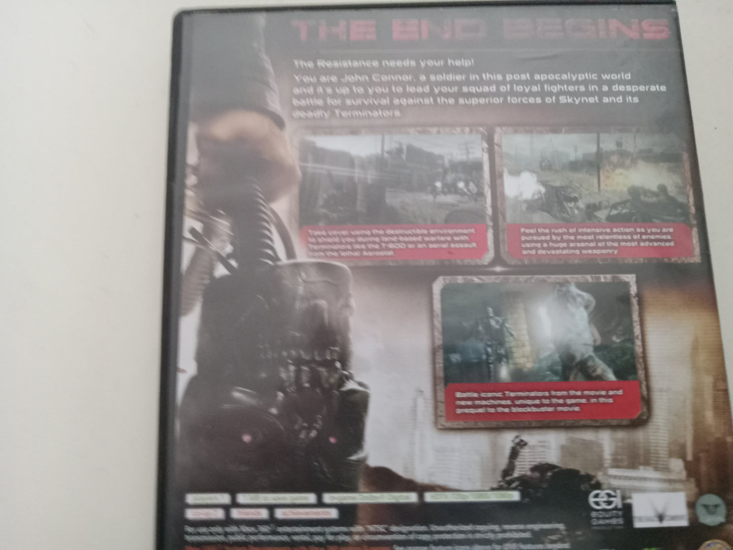 Terminator Salvation, Xbox 360 Video Game, Rated T, USED