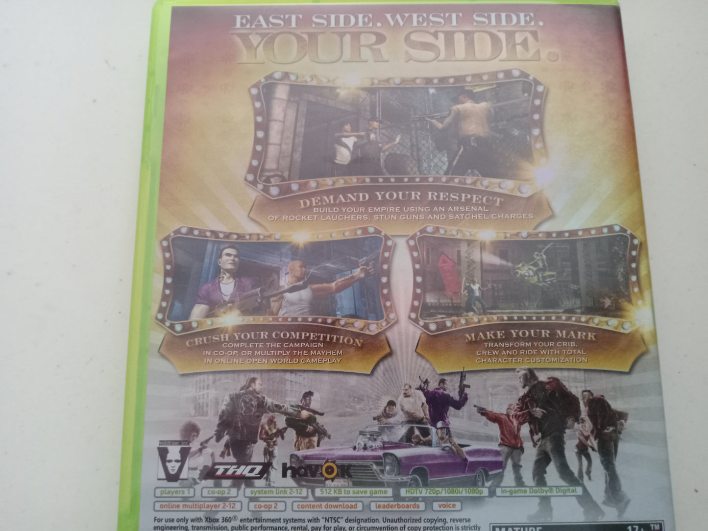 Saints Row 2, Xbox 360 Video Game, Rated M, USED