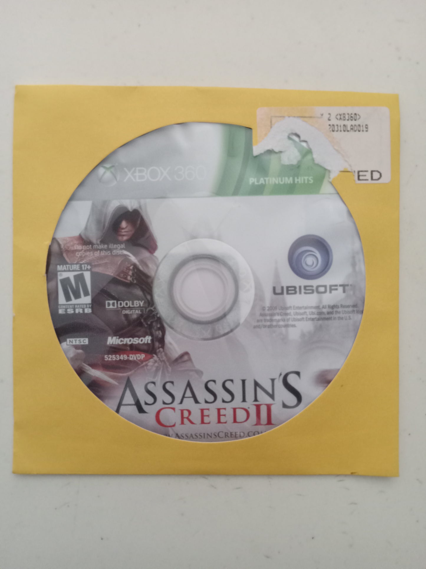 Assassin's Creed II 2, Xbox 360 Video Game, Rated M, USED