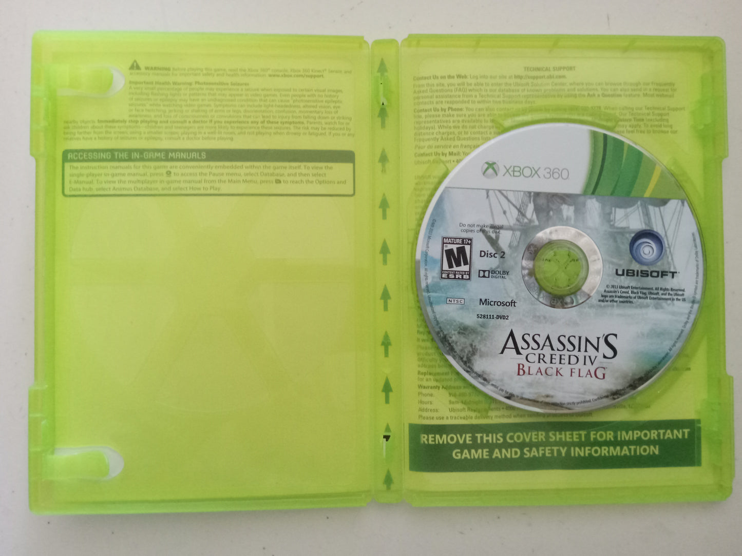 Assassin's Creed IV 4, Black Flag Xbox 360 Video Game, Rated M, USED