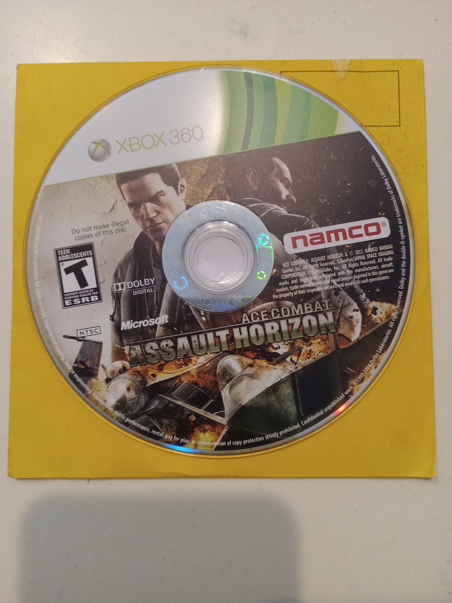 Ace Combat Assault Horizon, Xbox 360 Video Game, Rated T, Game Disc Only, USED