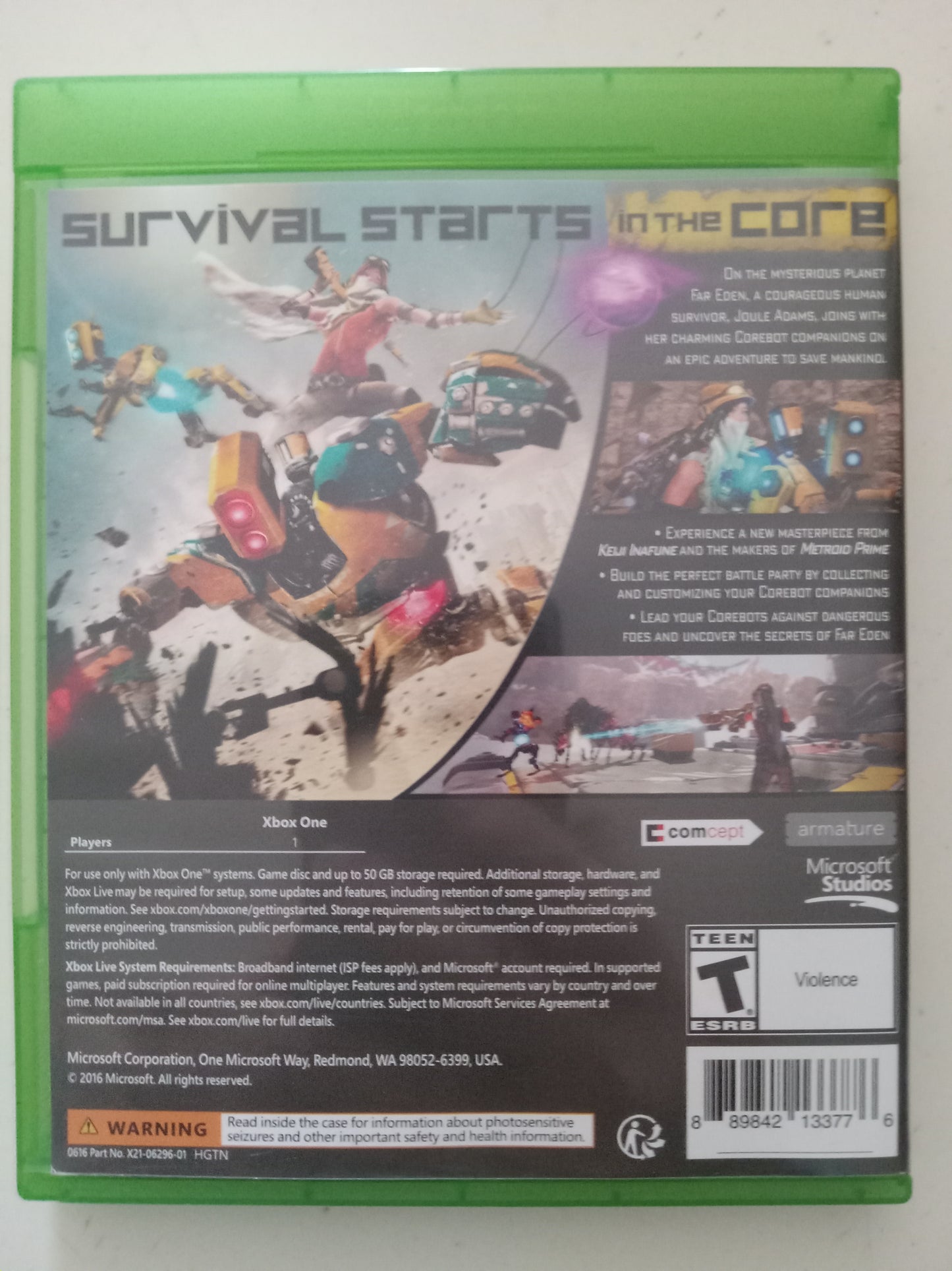 Recore, Xbox One Video Game, Rated T, USED